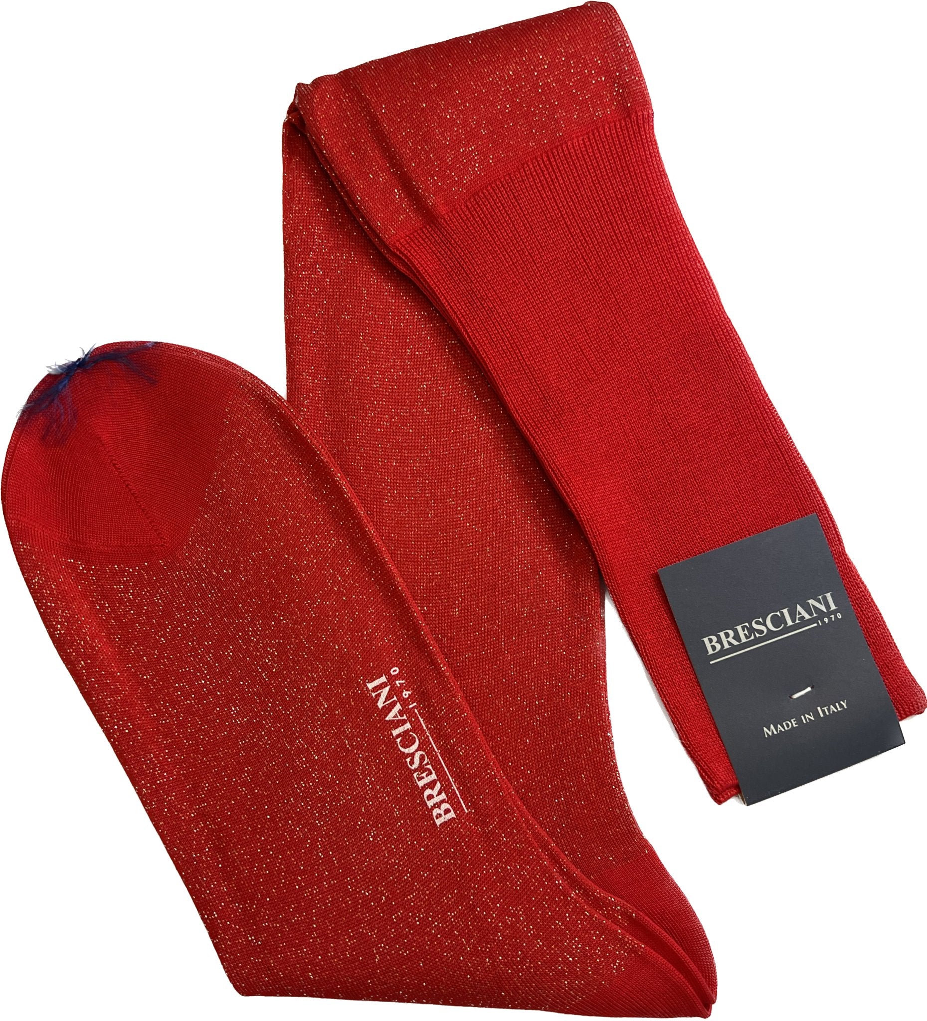 Calze glitter rosse lunghe Bresciani - MONSIEUR