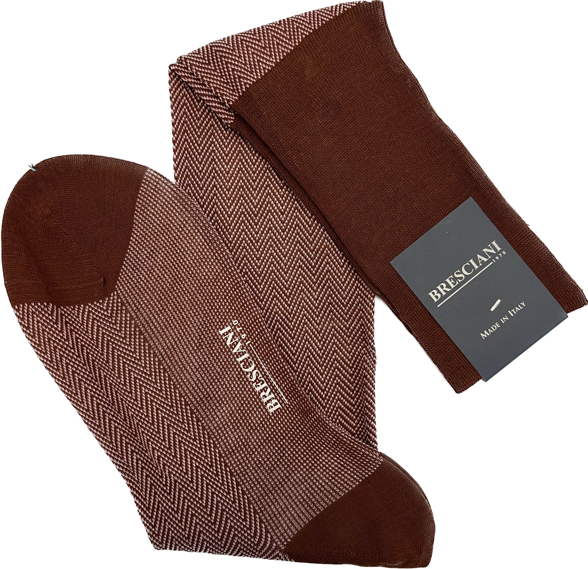 Calze herringbone bruciato rosa Bresciani - MONSIEUR