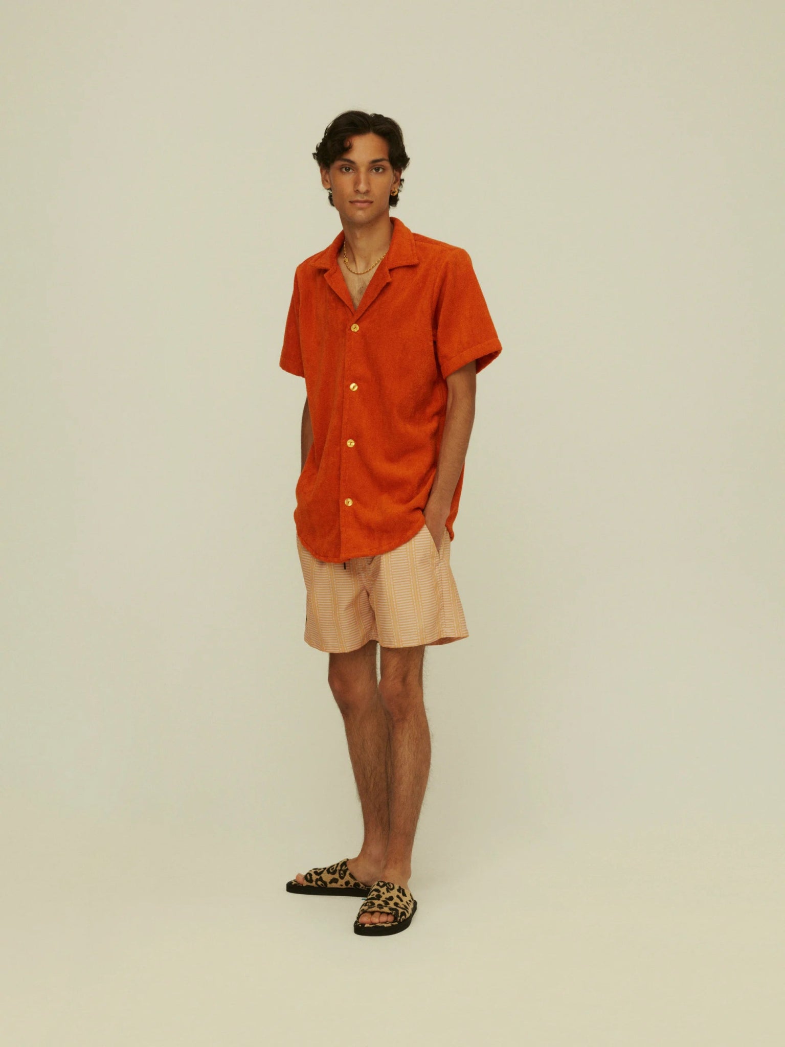 Camicia spugna terracotta OAS - MONSIEUR