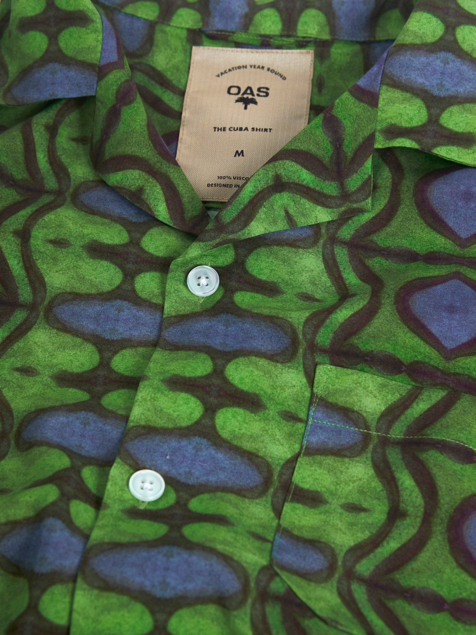 Camicia viscosa emerald blues OAS - MONSIEUR