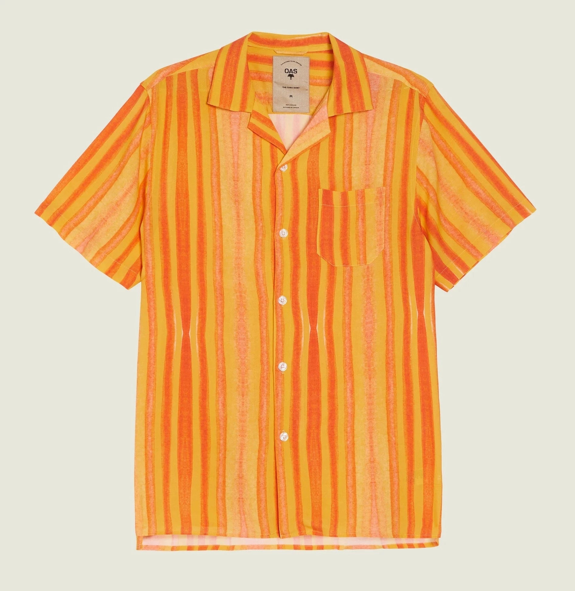Camicia viscosa stripe orangina OAS - MONSIEUR