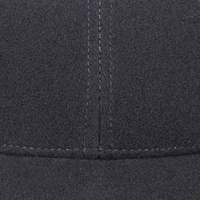 Cappellino baseball con paraorecchie lana cashmere blu scuro Stetson - MONSIEUR