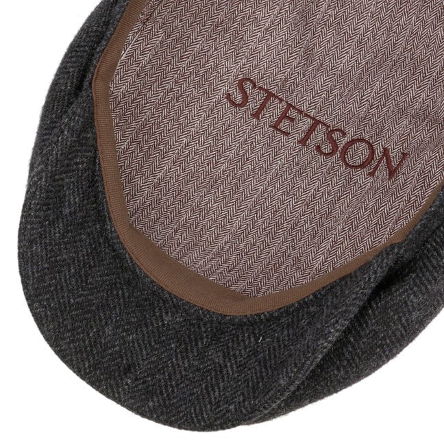 Cappello Driver wool herringbone antracite Stetson - MONSIEUR