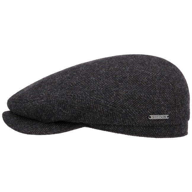 Cappello Driver wool herringbone antracite Stetson - MONSIEUR