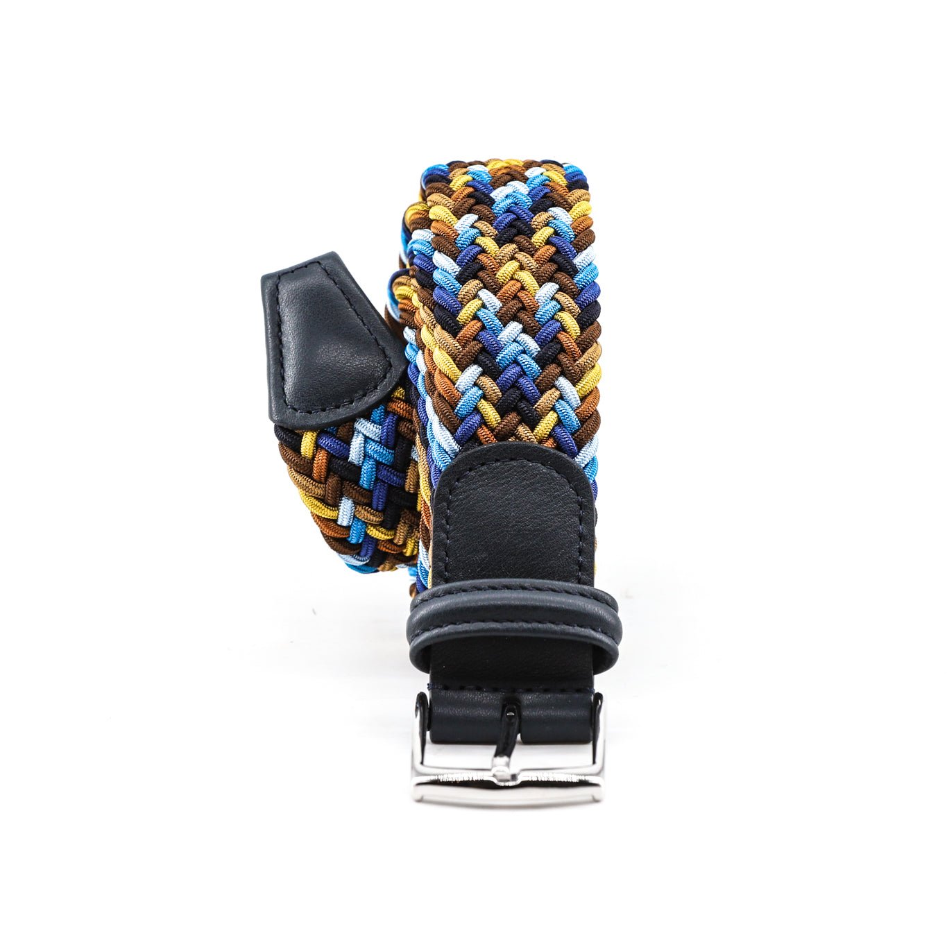 Cintura elasticizzata multicolor blu azzurra moro senape rifinita moro Monsieur - MONSIEUR