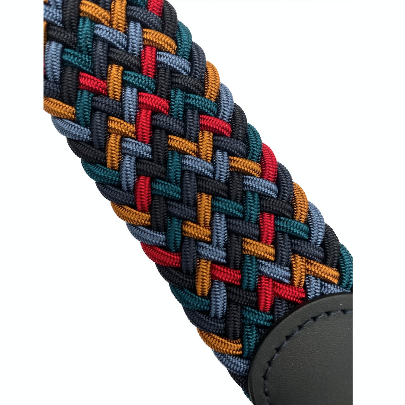 Cintura elasticizzata multicolor rossa blu ottanio grigia senape rifinita blu Monsieur - MONSIEUR