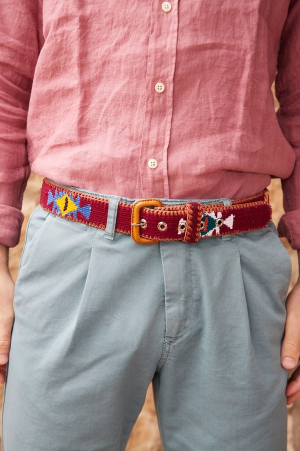 Cintura etnica bordeaux LATCH - MONSIEUR