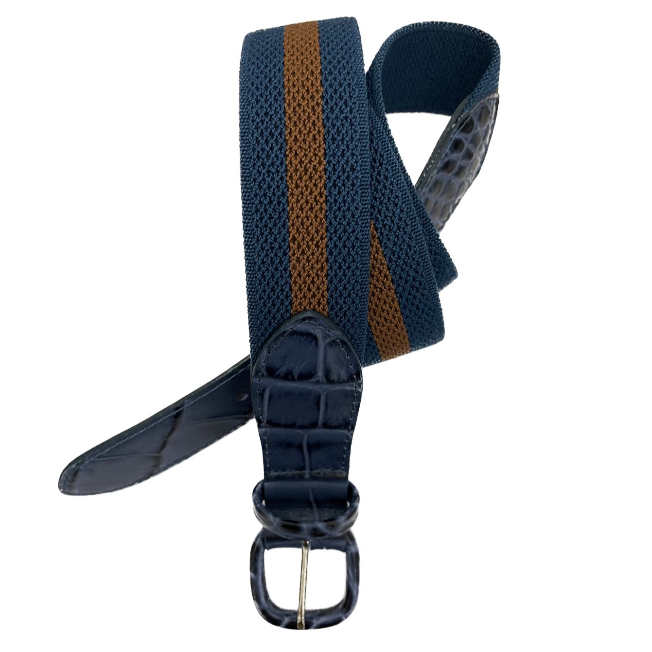 Cintura regimental elasticizzata light blu moro Monsieur - MONSIEUR