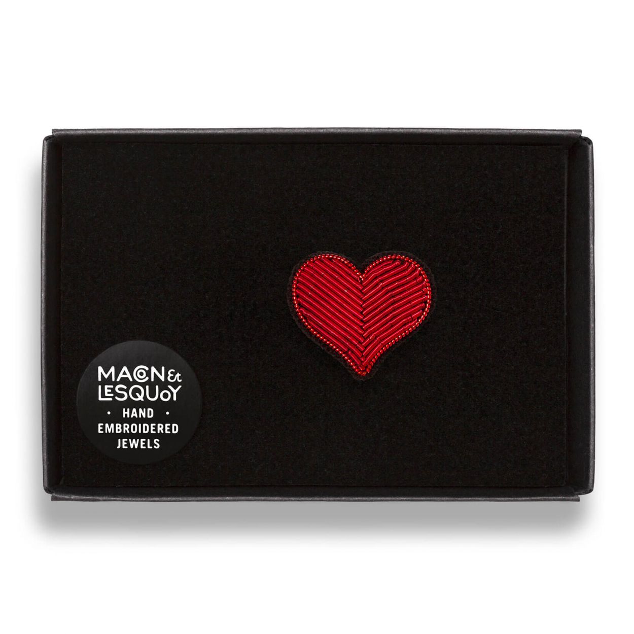 Spilla cuore rosso Macon & Lesquoy