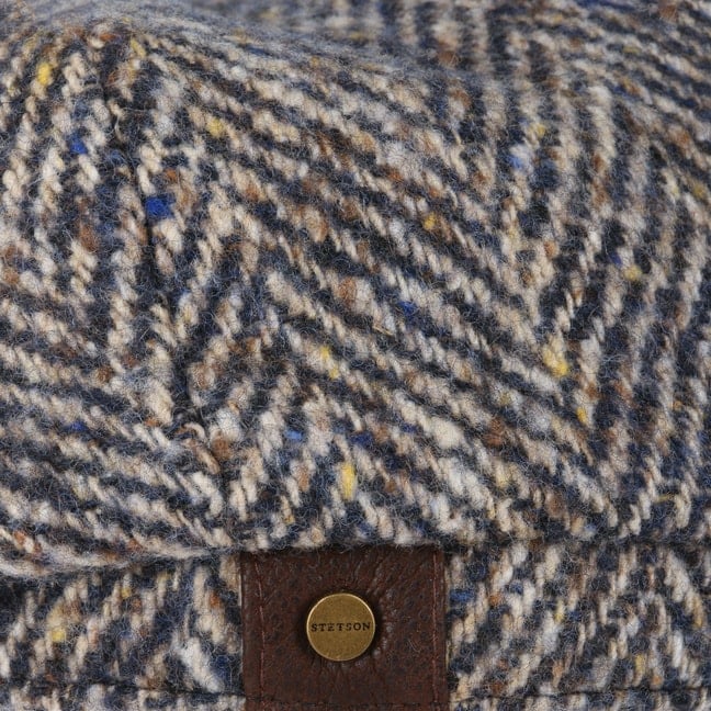 Coppola Hatteras Herringbone beige blu Stetson - MONSIEUR