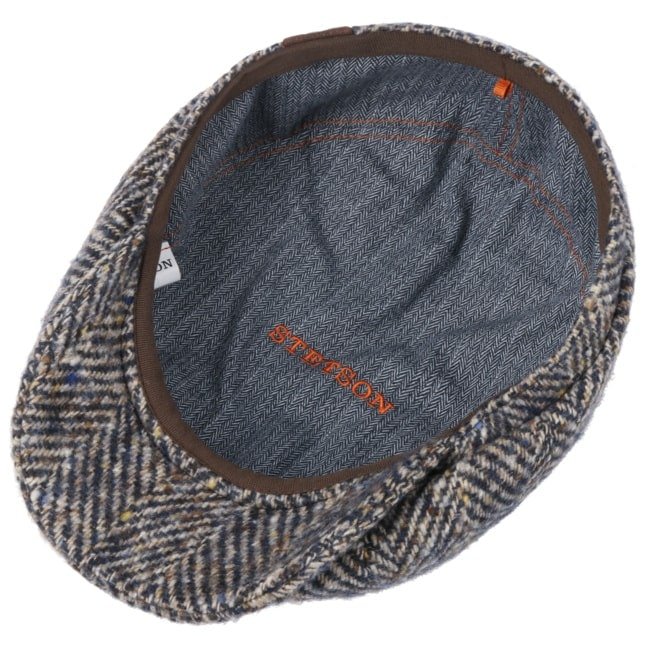 Coppola Hatteras Herringbone beige blu Stetson - MONSIEUR