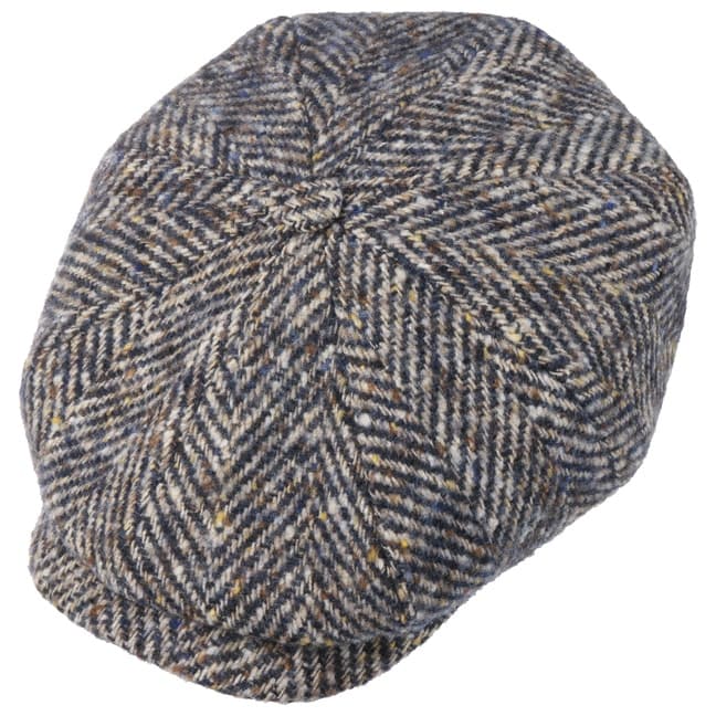 Coppola Hatteras Herringbone beige blu Stetson - MONSIEUR