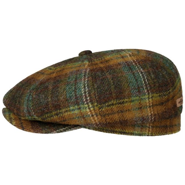 Coppola Hatteras lana check verde moro con paraorecchie Stetson - MONSIEUR