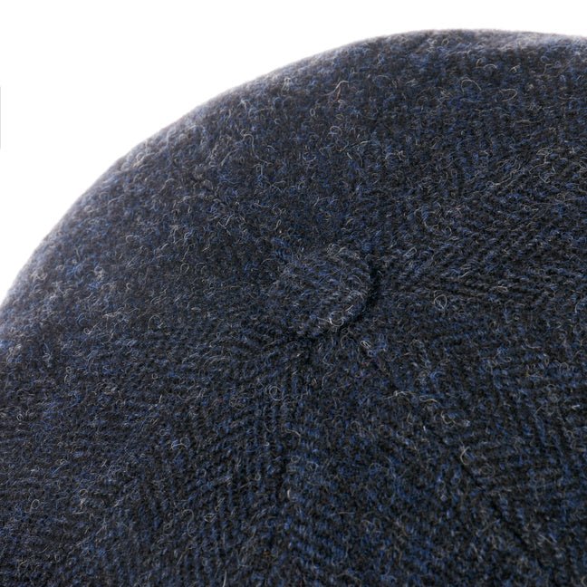 Coppola Hatteras lana Herringbone nero blu Stetson - MONSIEUR
