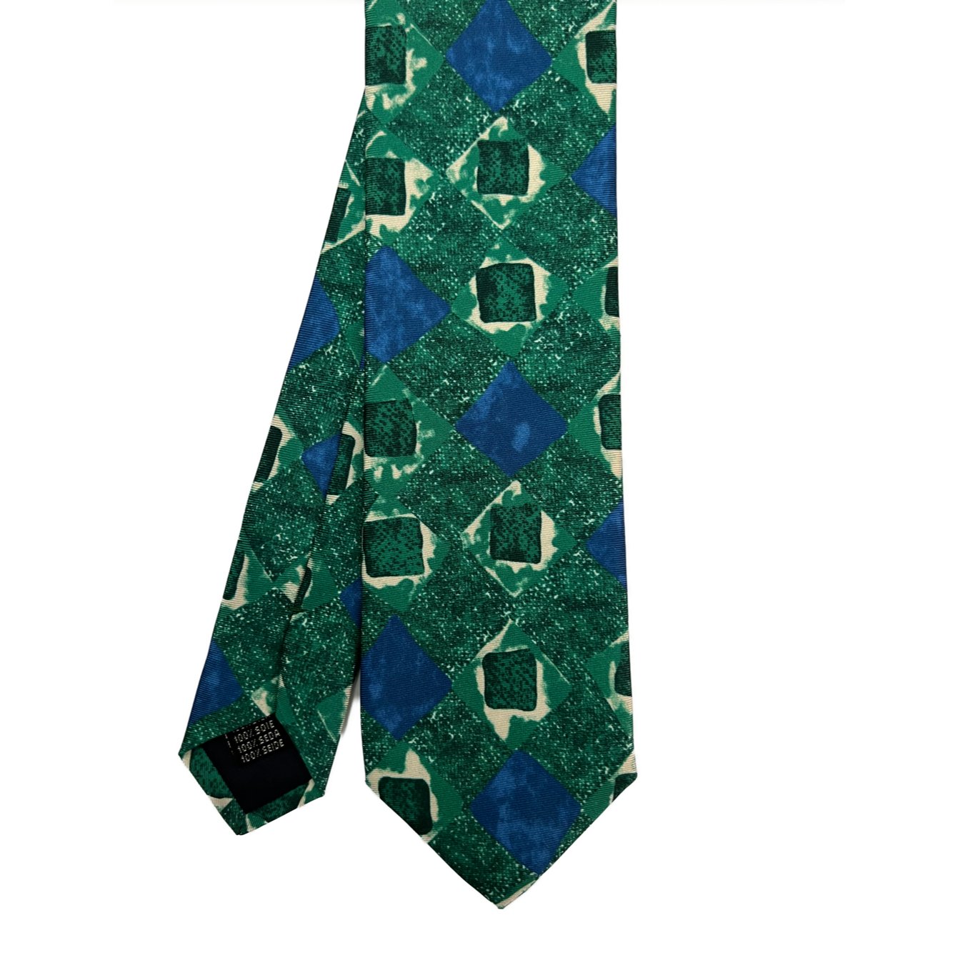 Cravatta seta fantasia astratta smeraldo Monsieur - MONSIEUR