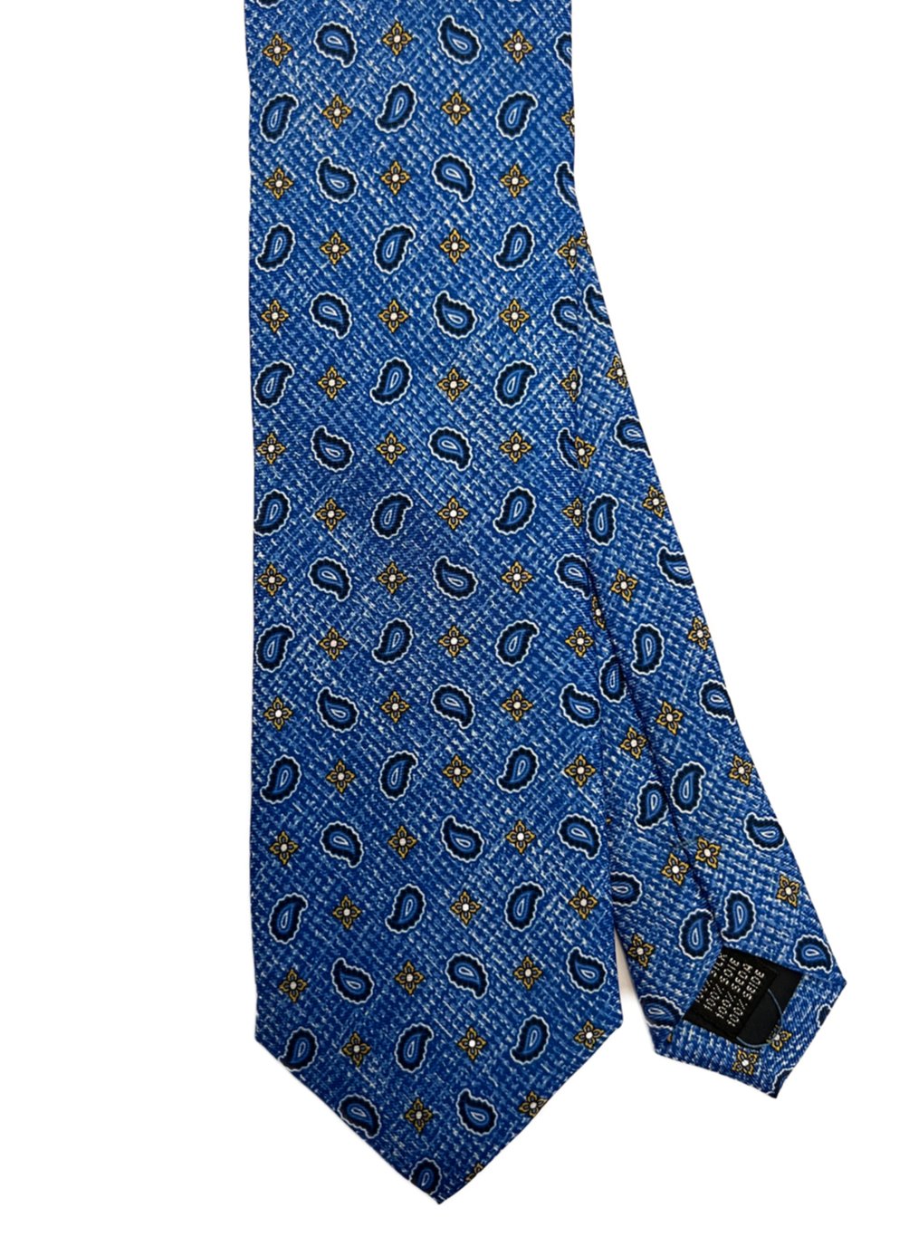 Cravatta seta small paisley light blue Monsieur - MONSIEUR