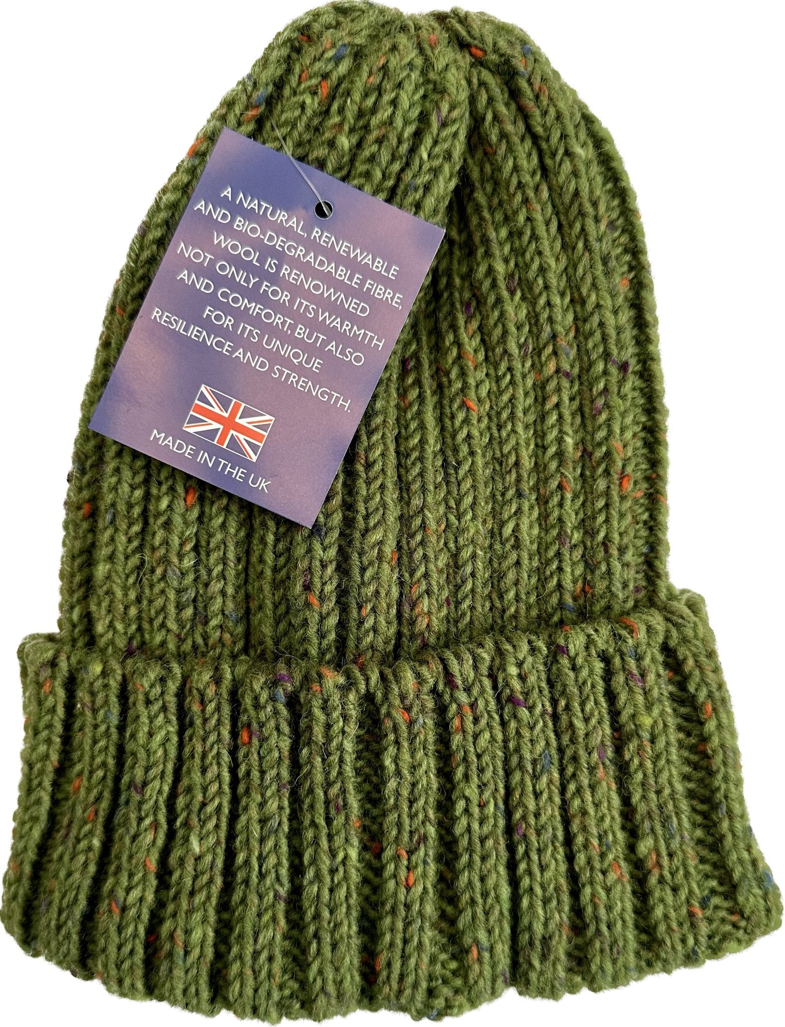 Cuffia coste donegal lana verde chiaro Highland2000 - MONSIEUR