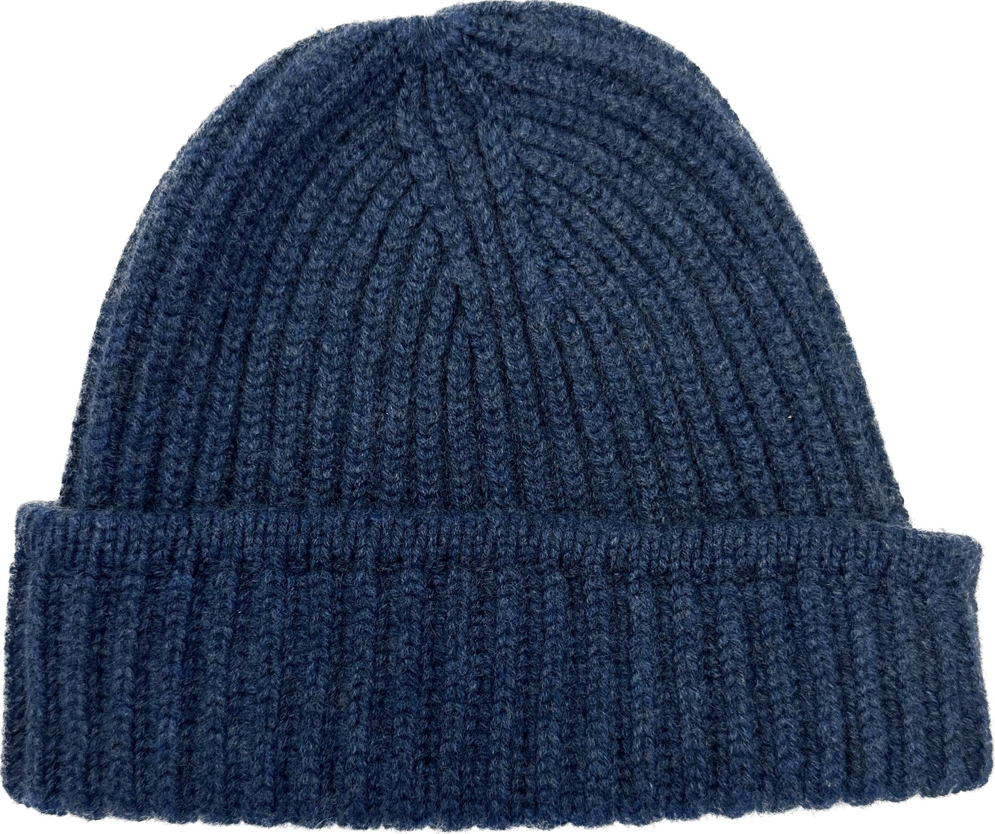 Cuffia pesante costa inglese cashmere blu melange Monsieur - MONSIEUR