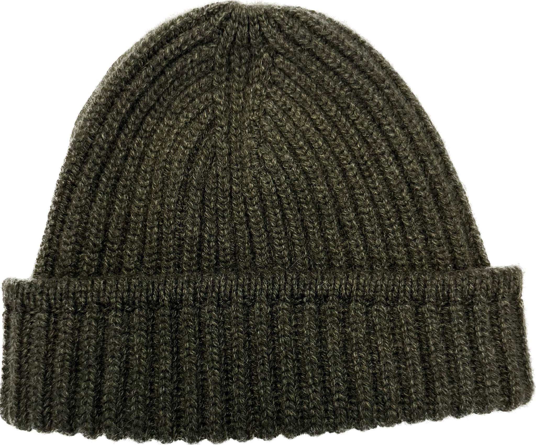 Cuffia pesante costa inglese cashmere verde militare Monsieur - MONSIEUR