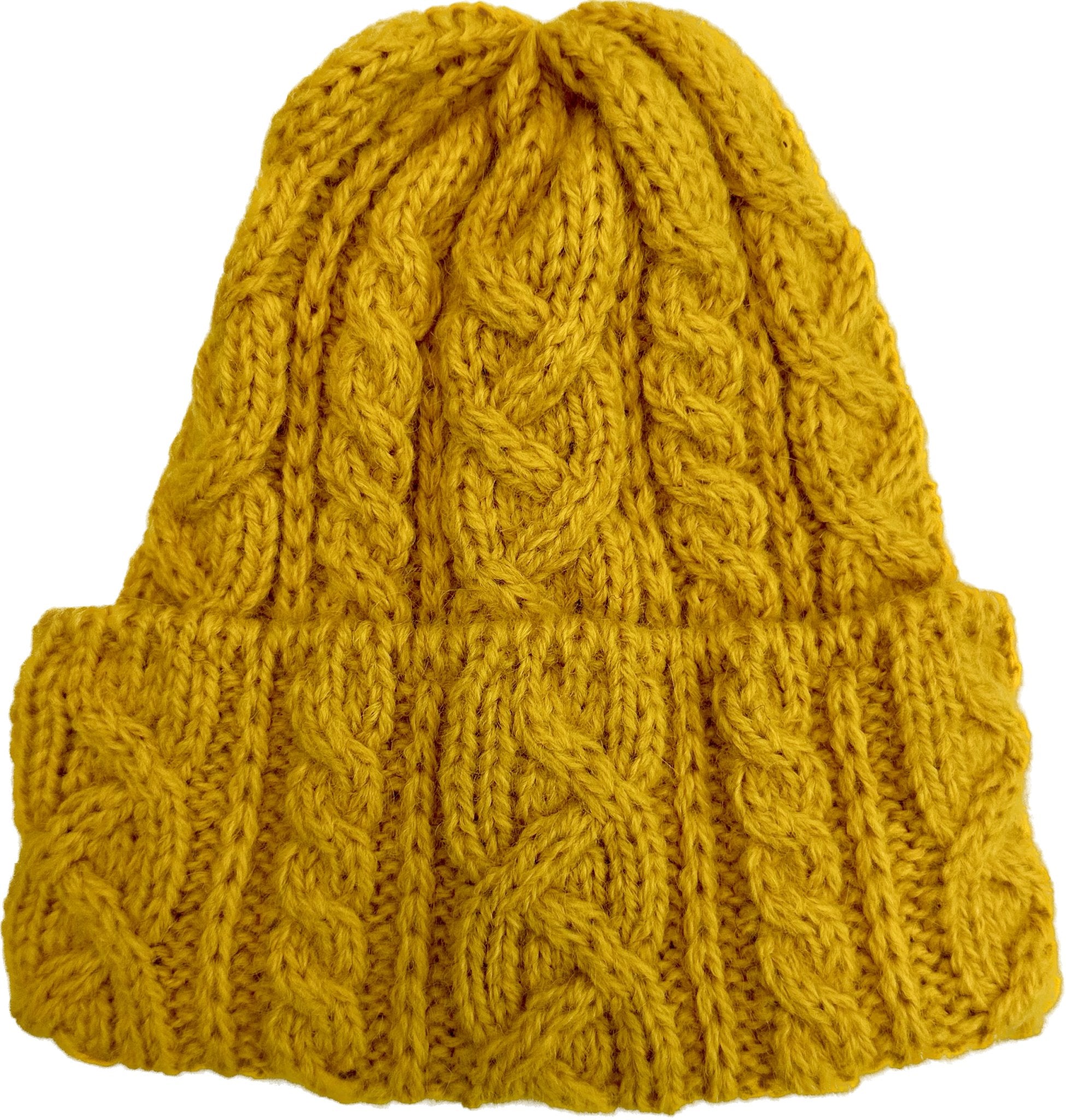 Cuffia treccia alpaca gialla Highland2000 - MONSIEUR