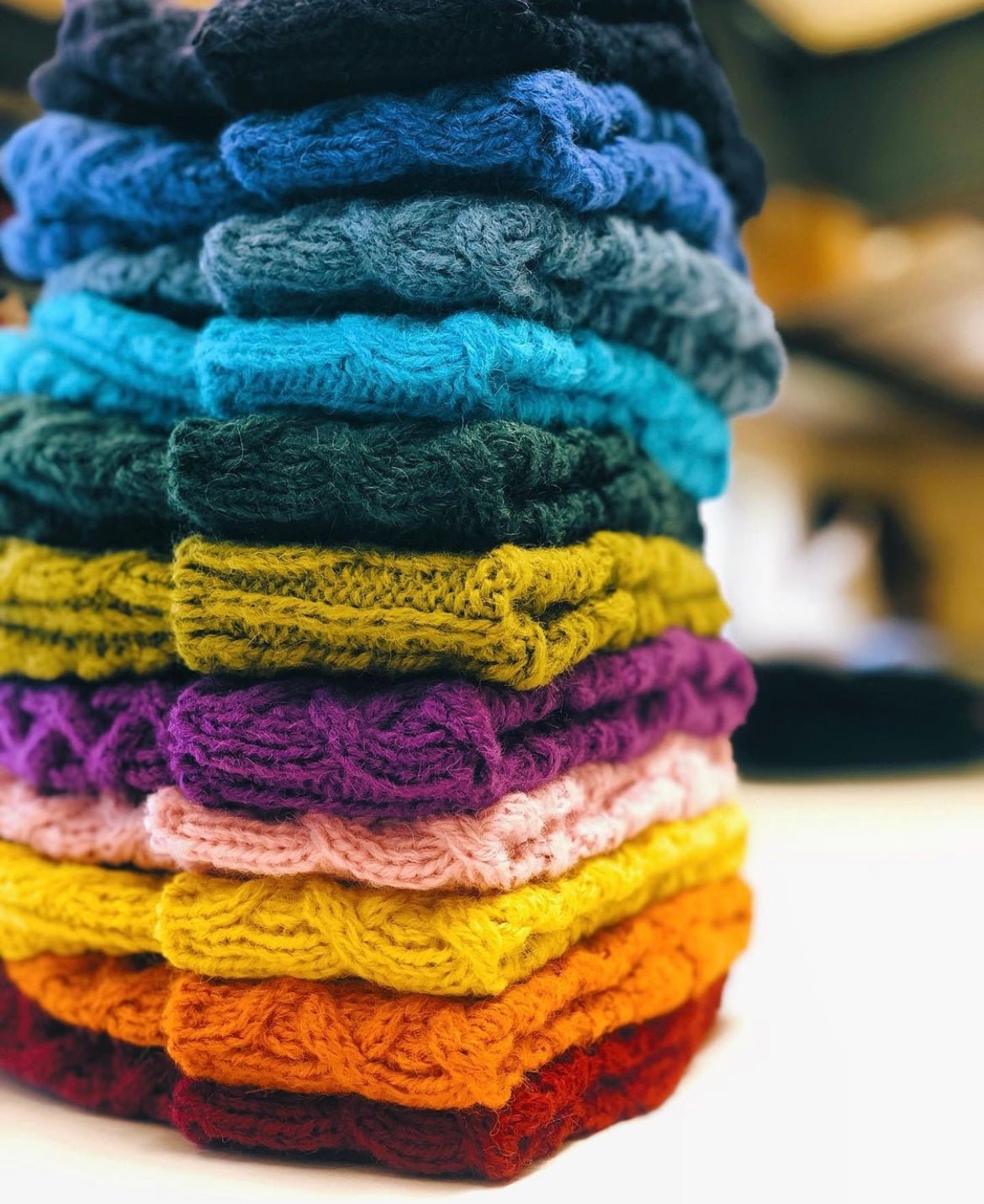 Cuffia treccia alpaca gialla Highland2000 - MONSIEUR