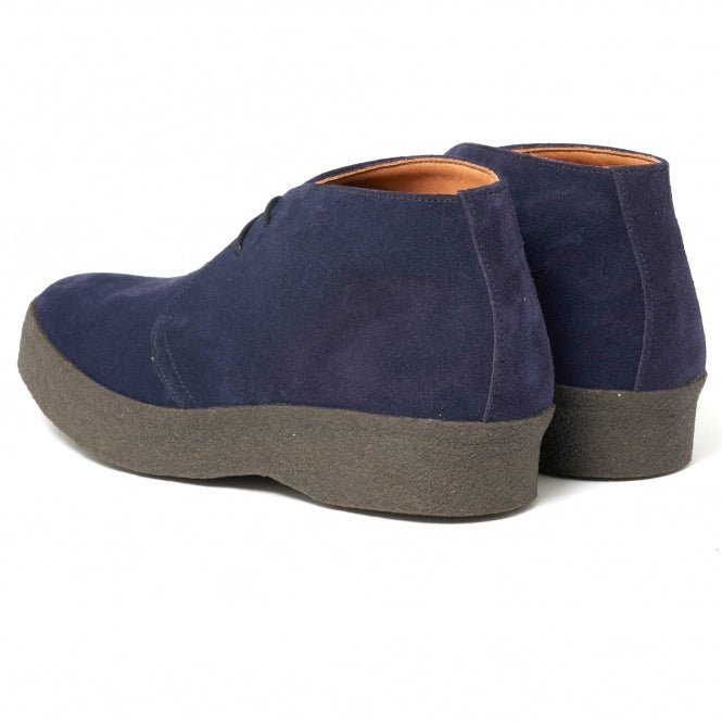 Hi Top Chukka Boot Navy suede Sanders - MONSIEUR