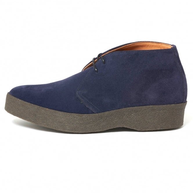 Hi Top Chukka Boot Navy suede Sanders - MONSIEUR