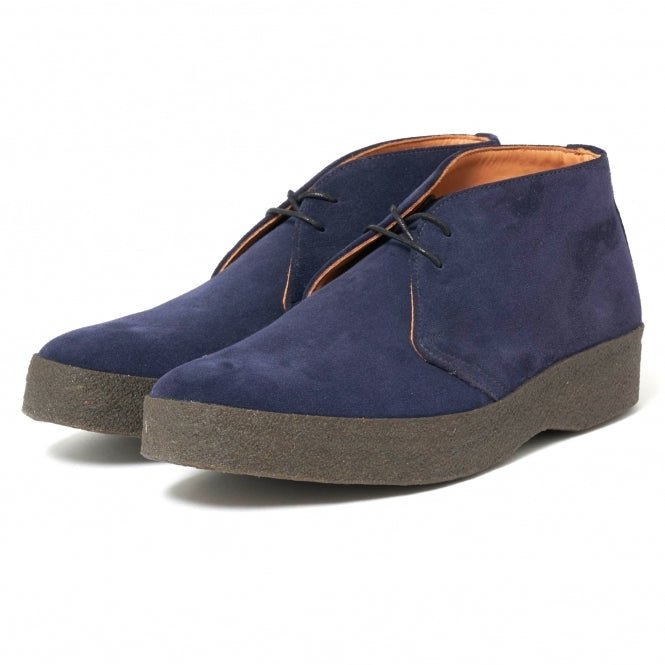 Hi Top Chukka Boot Navy suede Sanders - MONSIEUR