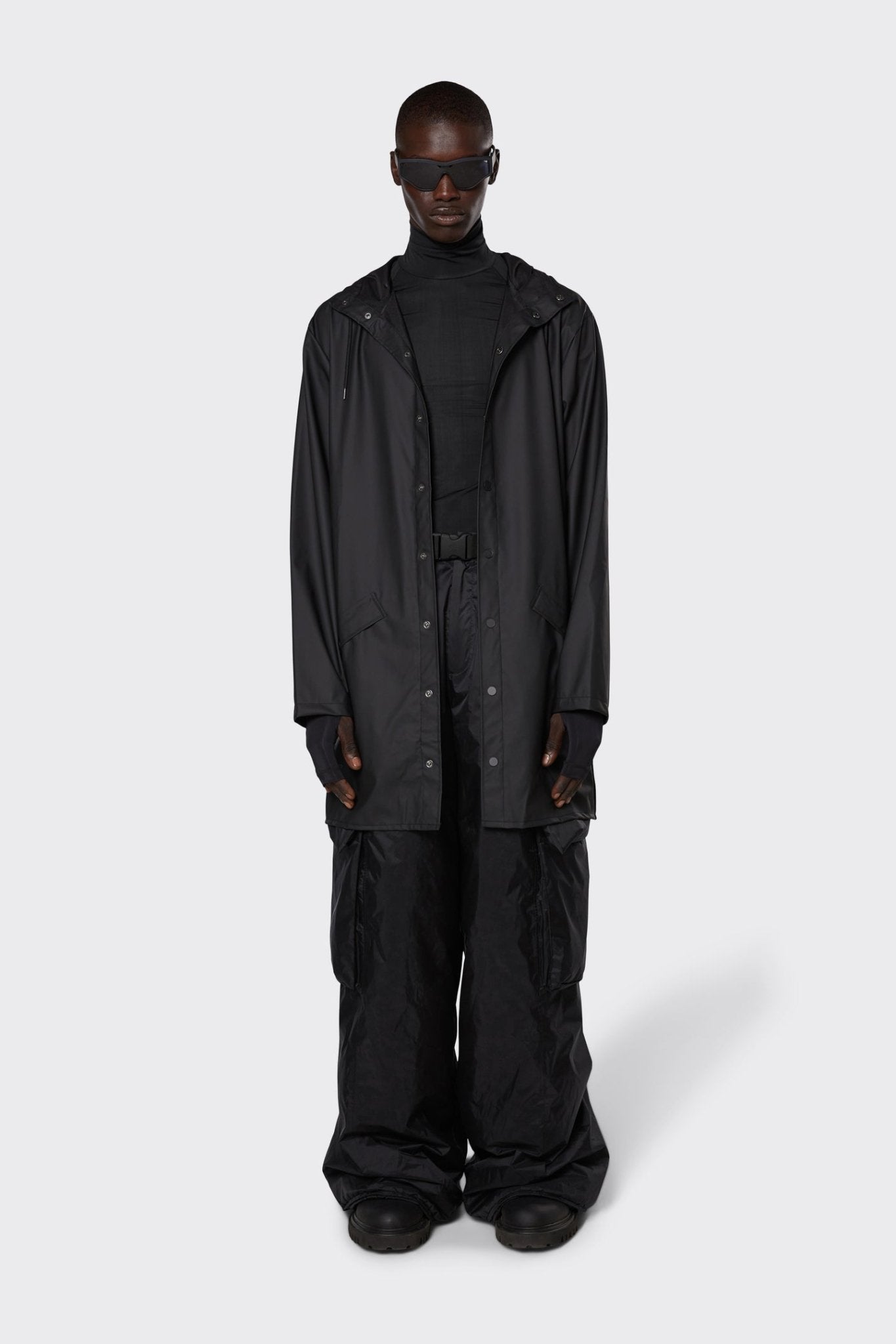 Impermeabile long jacket nero RAINS - MONSIEUR