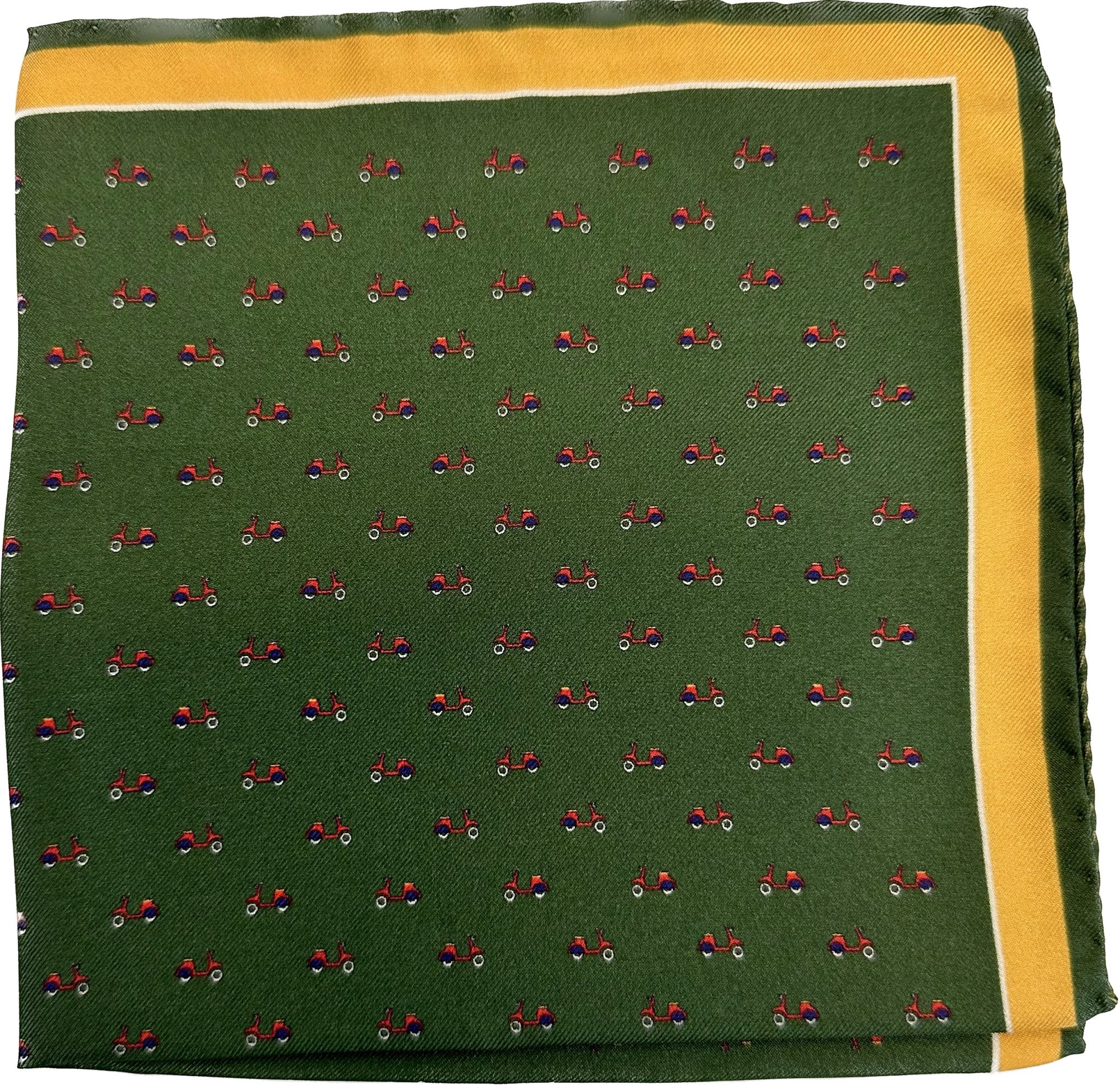 Pocket square vespa special verde seta Fefè - MONSIEUR