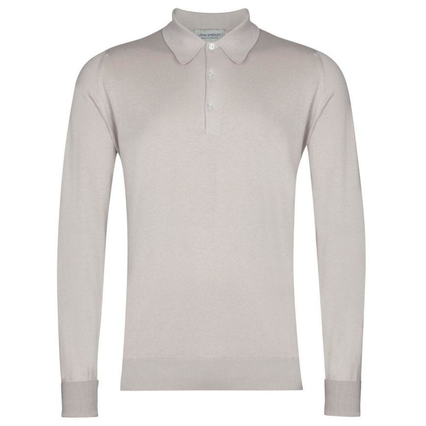 Polo Finchley manica lunga cloud John Smedley - MONSIEUR