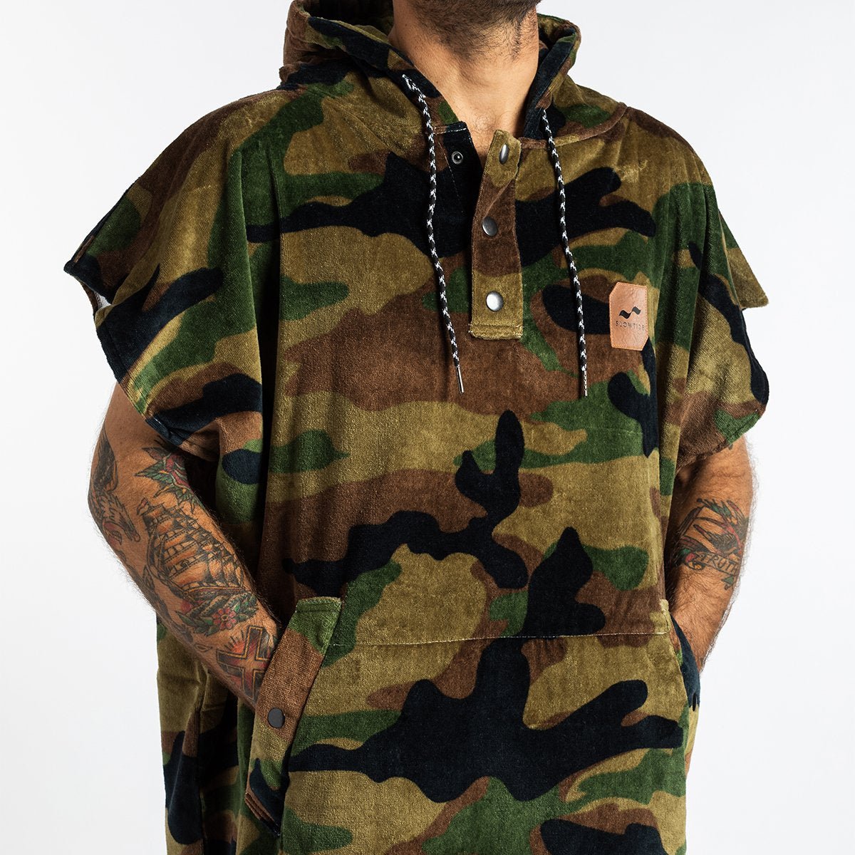 Poncho con cappuccio camo Slowtide - MONSIEUR