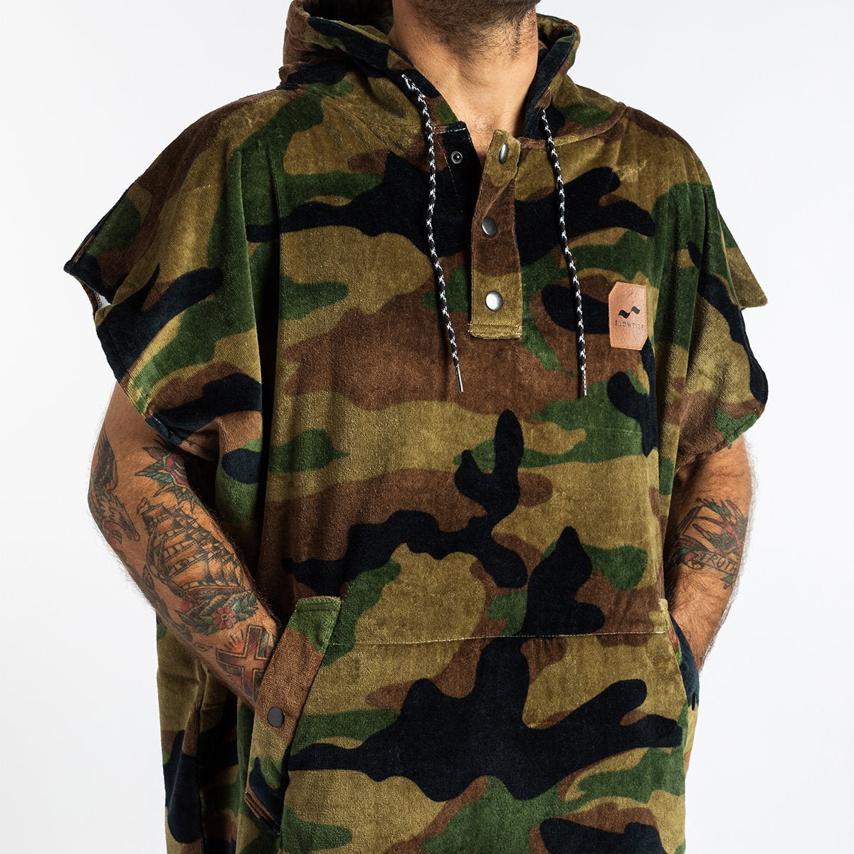 Poncho Cambio Con Cappuccio Morbuy Stampa 3D Animalier – Asciugamano In Microfibra Per Spiaggia, Surf E Piscina - 4