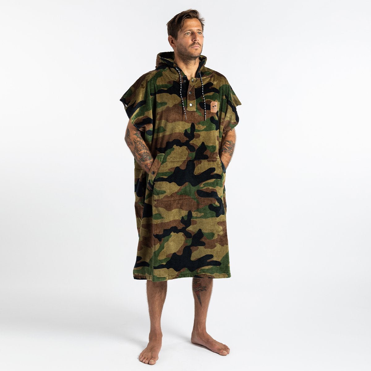 Poncho con cappuccio camo Slowtide - MONSIEUR