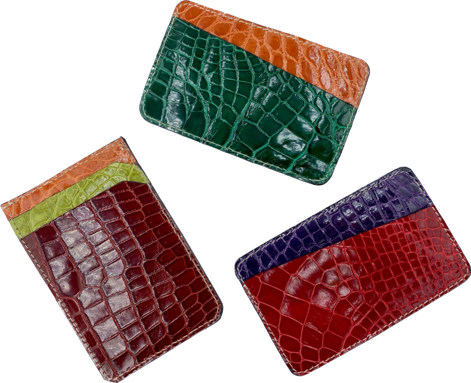 Portacarte mignon coccodrillo patchwork Monsieur - MONSIEUR