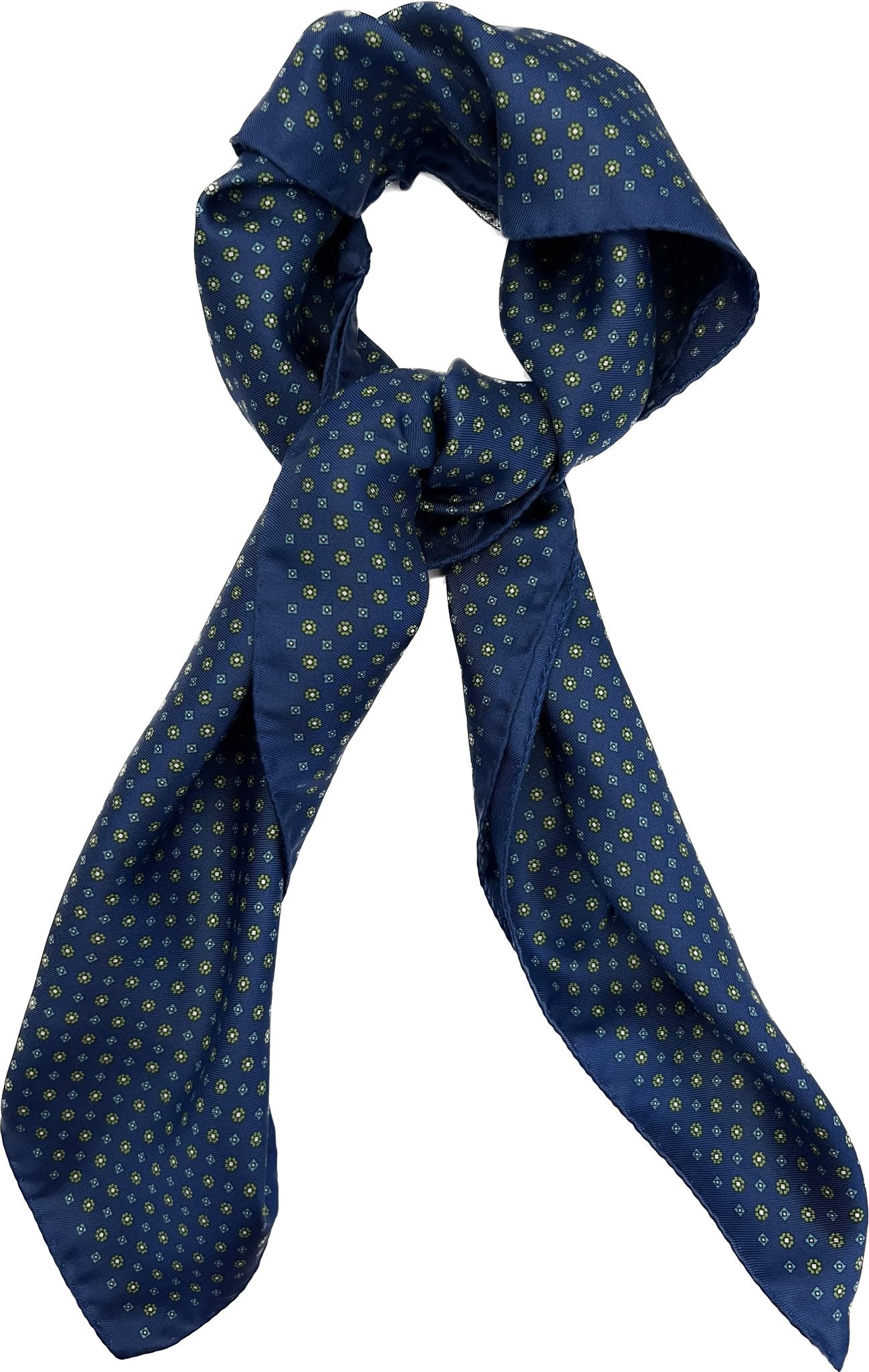Sciarpa bandana seta blu fantasia cravatta Monsieur - MONSIEUR