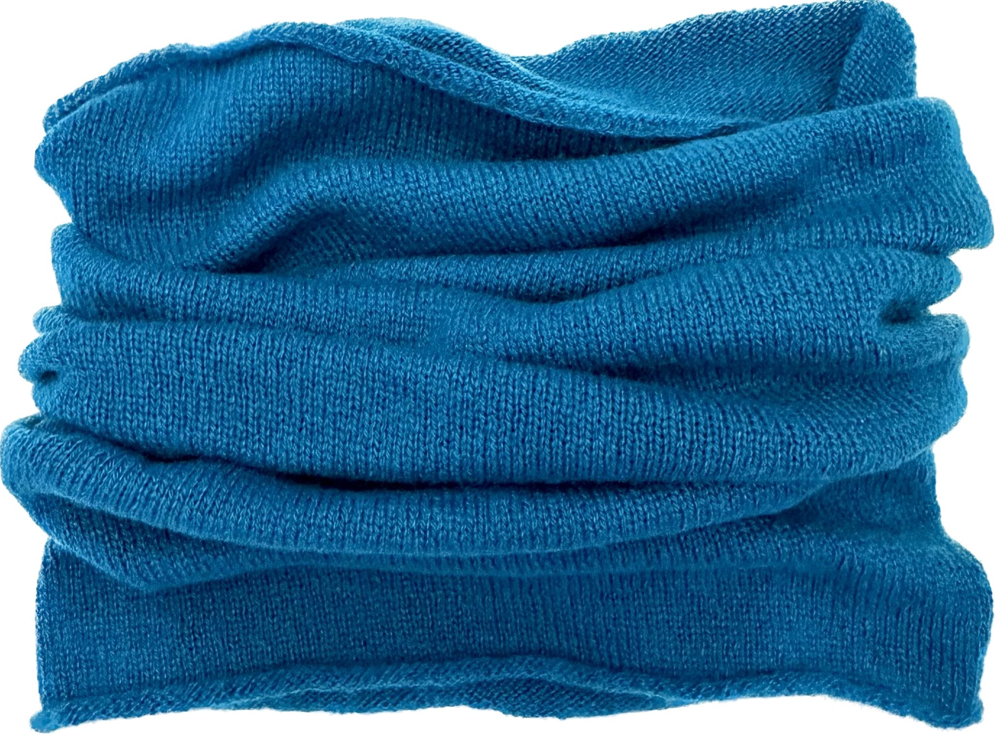 Sciarpa collo cashmere ottanio Monsieur - MONSIEUR