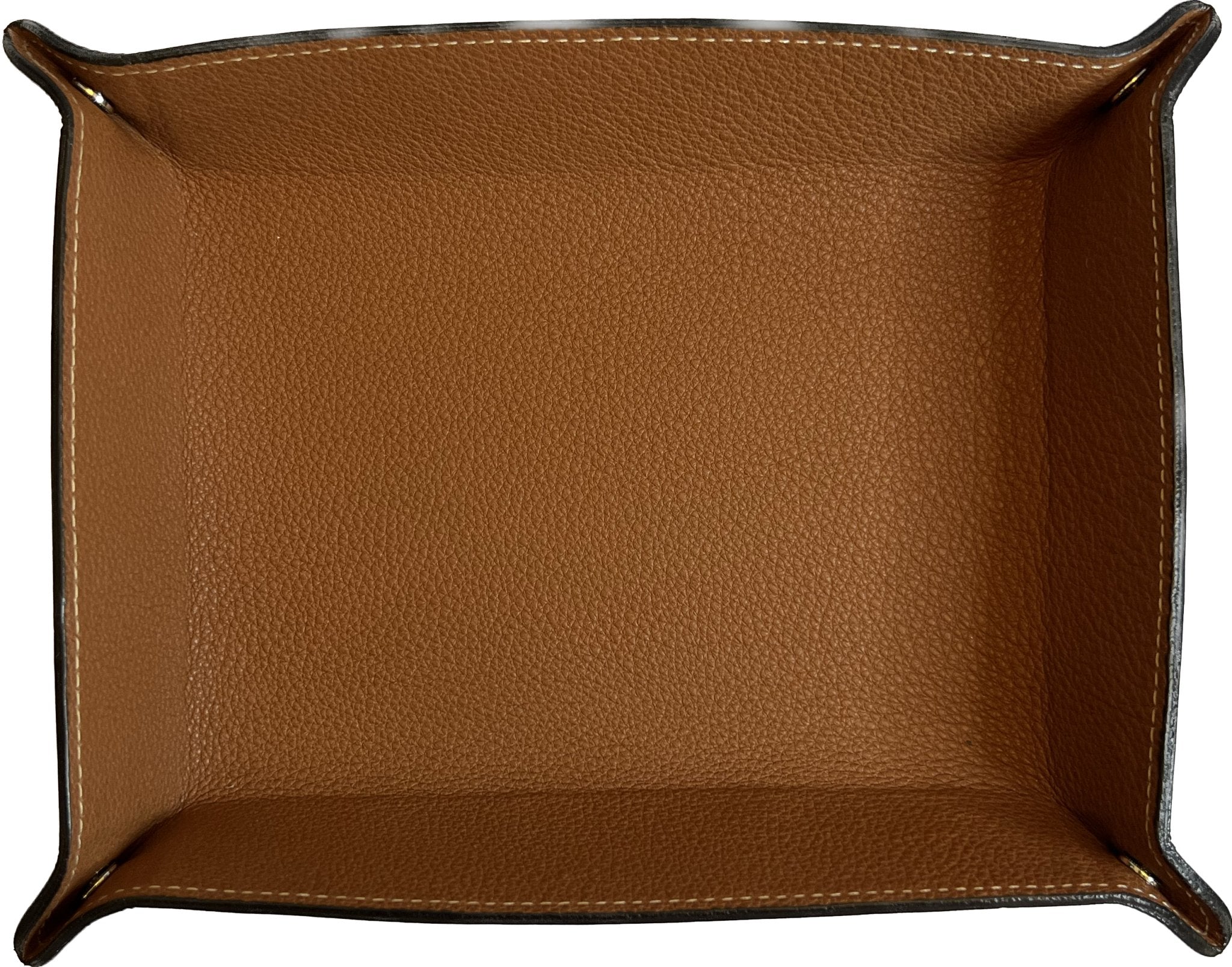 Svuota tasche pelle bicolore cognac moro Monsieur - MONSIEUR