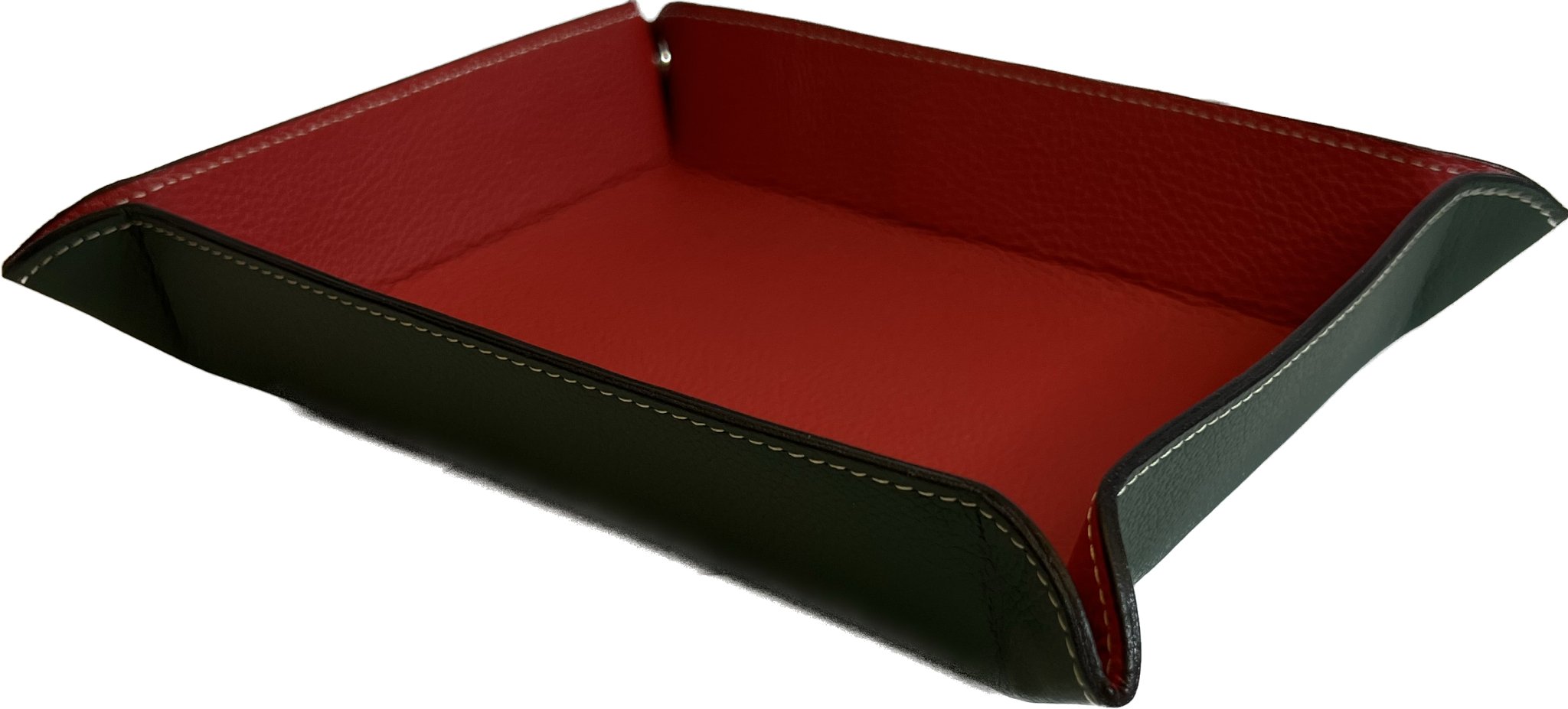 Svuota tasche pelle bicolore verde rosso Monsieur - MONSIEUR