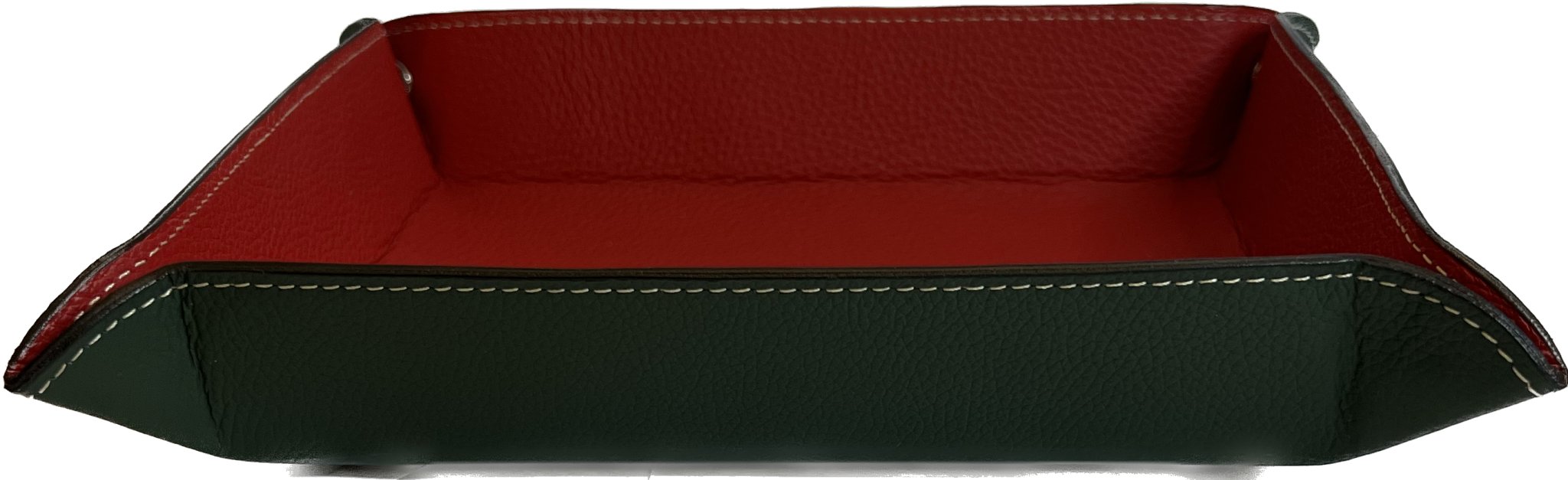 Svuota tasche pelle bicolore verde rosso Monsieur - MONSIEUR