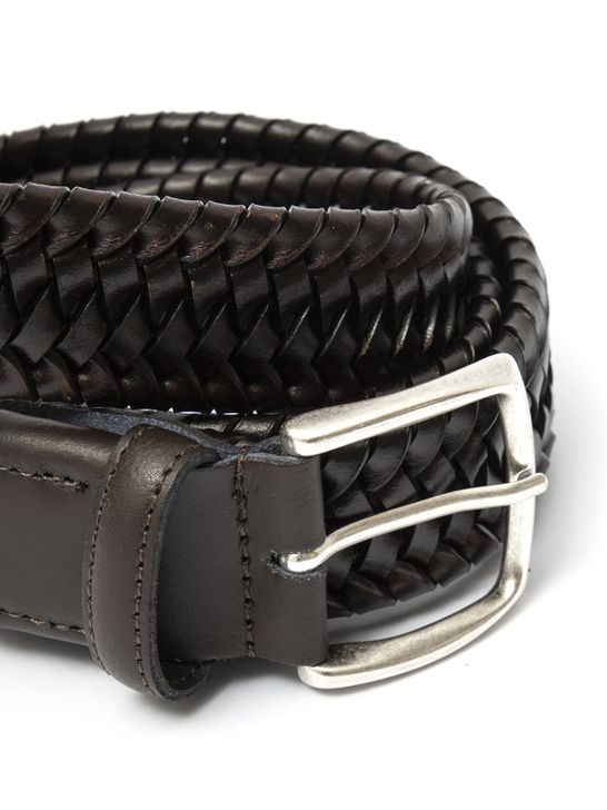 Cintura pelle elastico cerato testa moro Monsieur