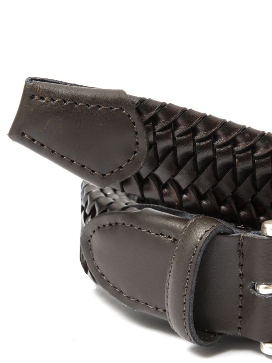 Cintura pelle elastico cerato testa moro Monsieur