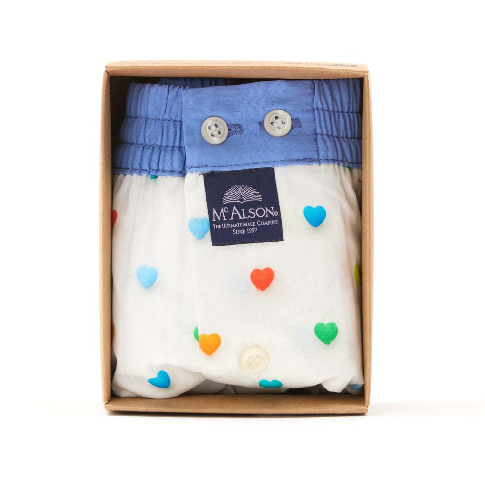 Boxer fantasia cuori bianco McAlson