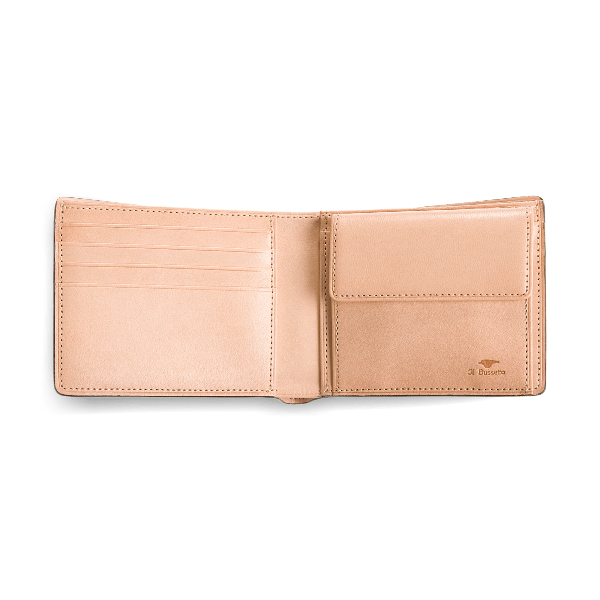Portafoglio bifold con portamonete bordeaux " Il Bussetto"