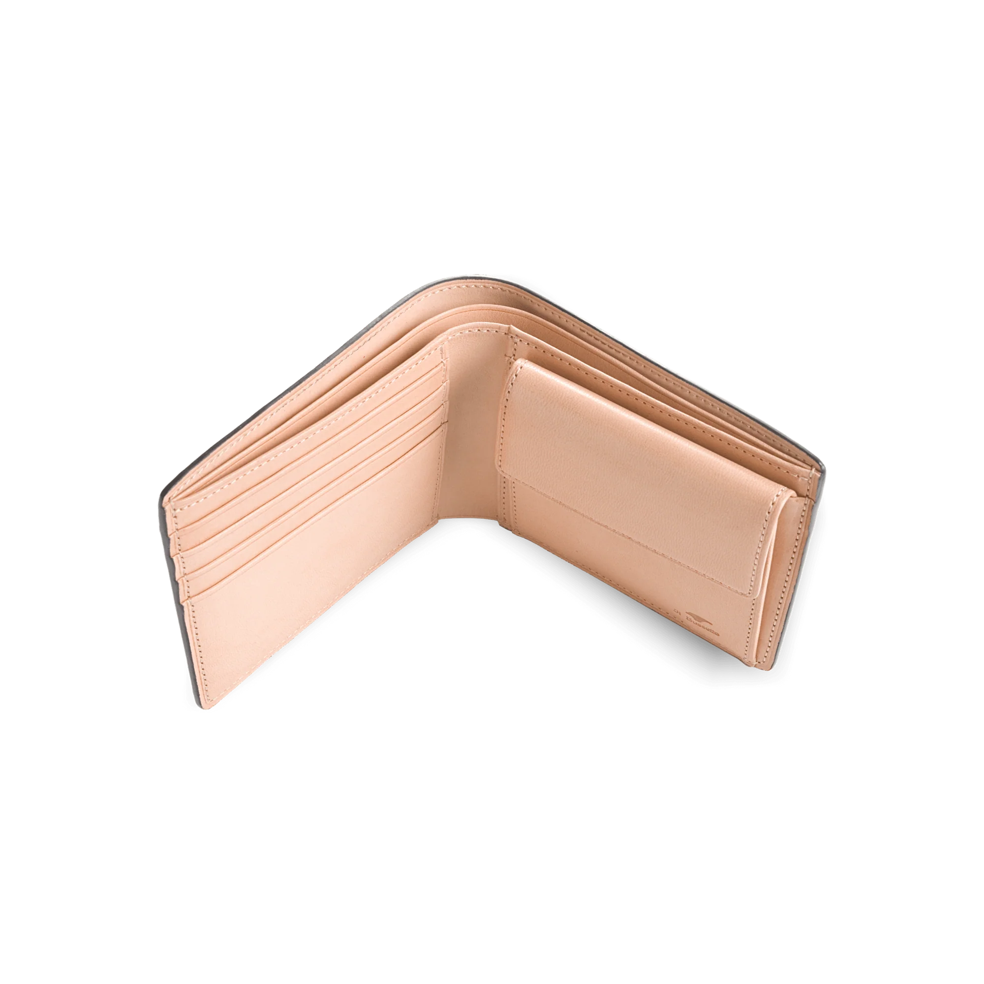 Portafoglio bifold con portamonete nero "Il Bussetto"