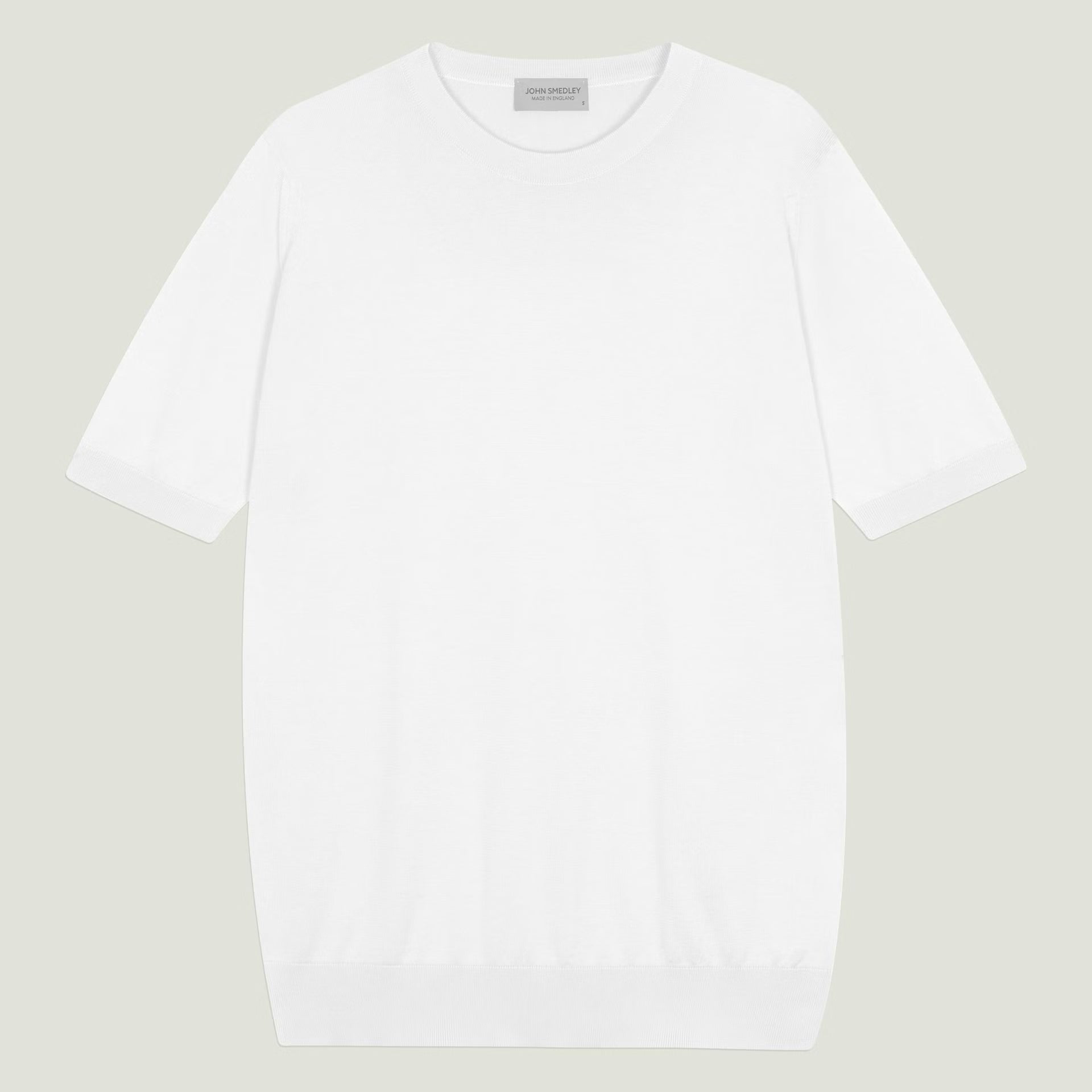 T-shirt girocollo Kempton bianca John Smedley