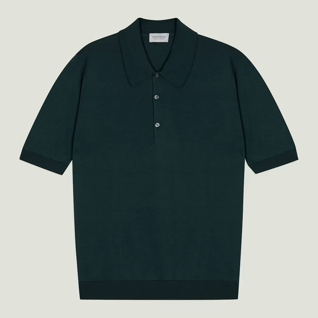 Polo Isis manica corta sea island cotton rainforest John Smedley