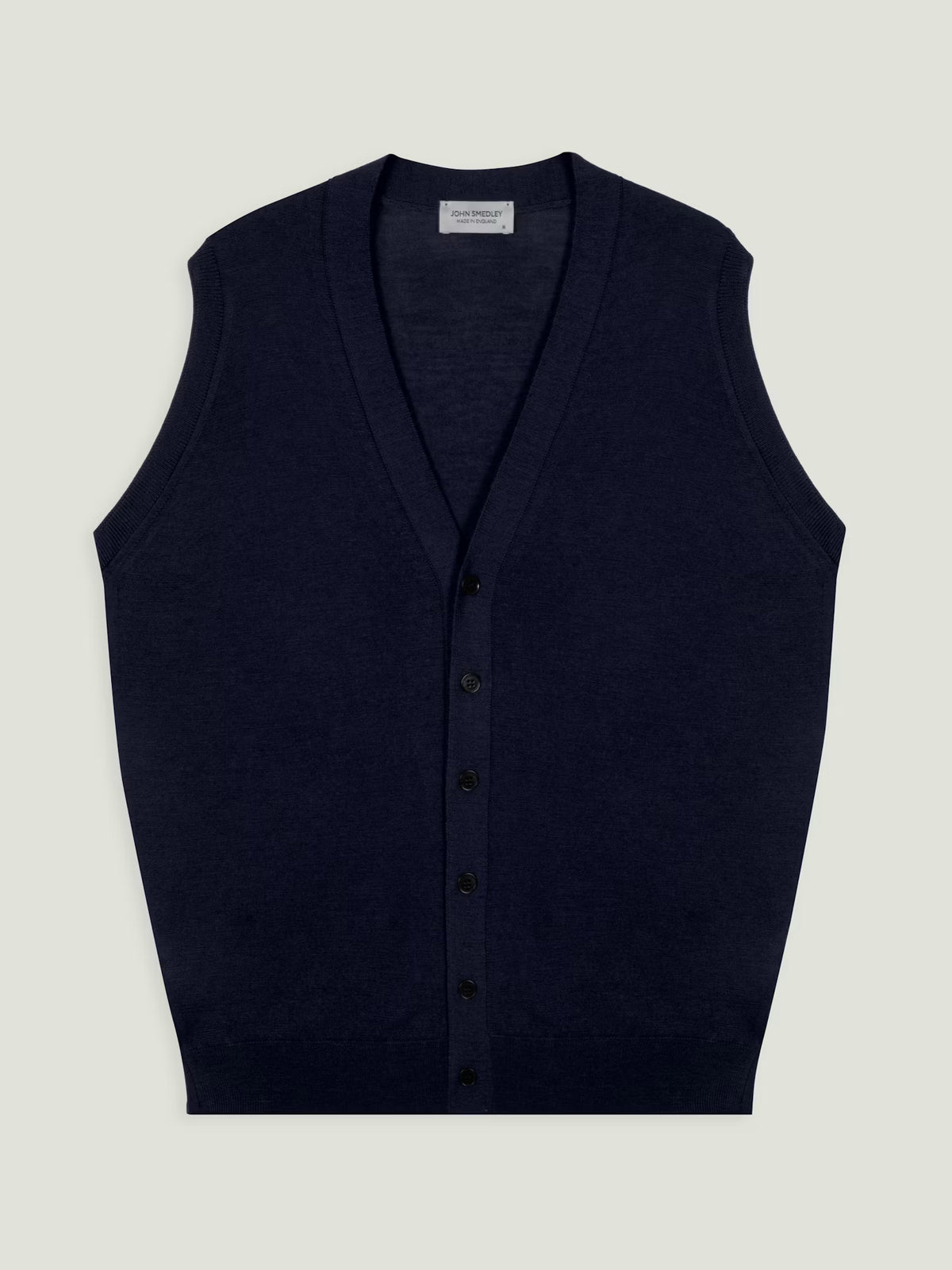 Gilet Bolton extra fine merino wool midnight John Smedley