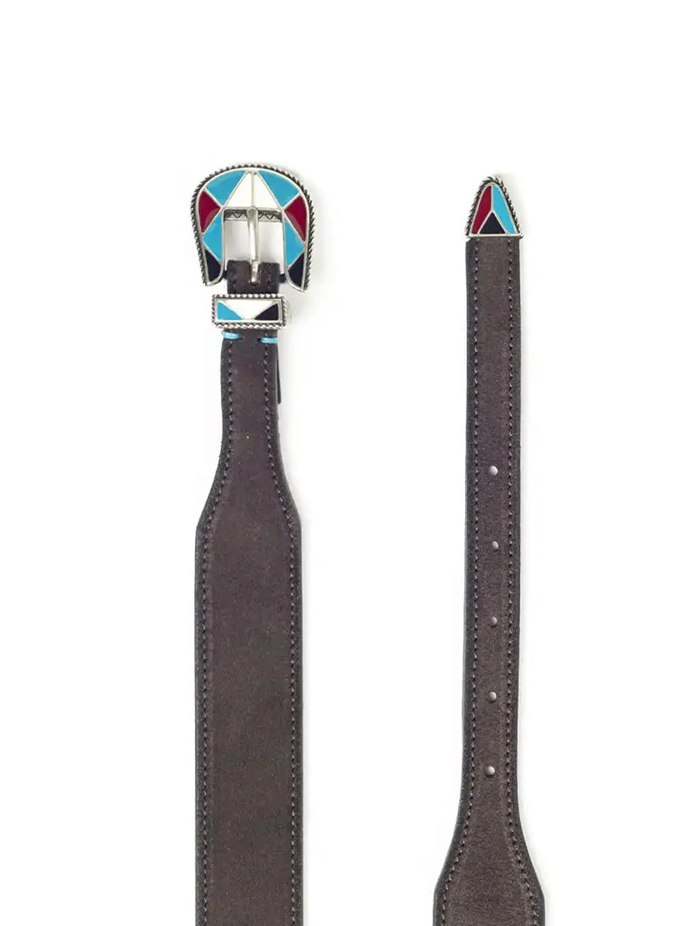 Cintura western camoscio testa moro Monsieur