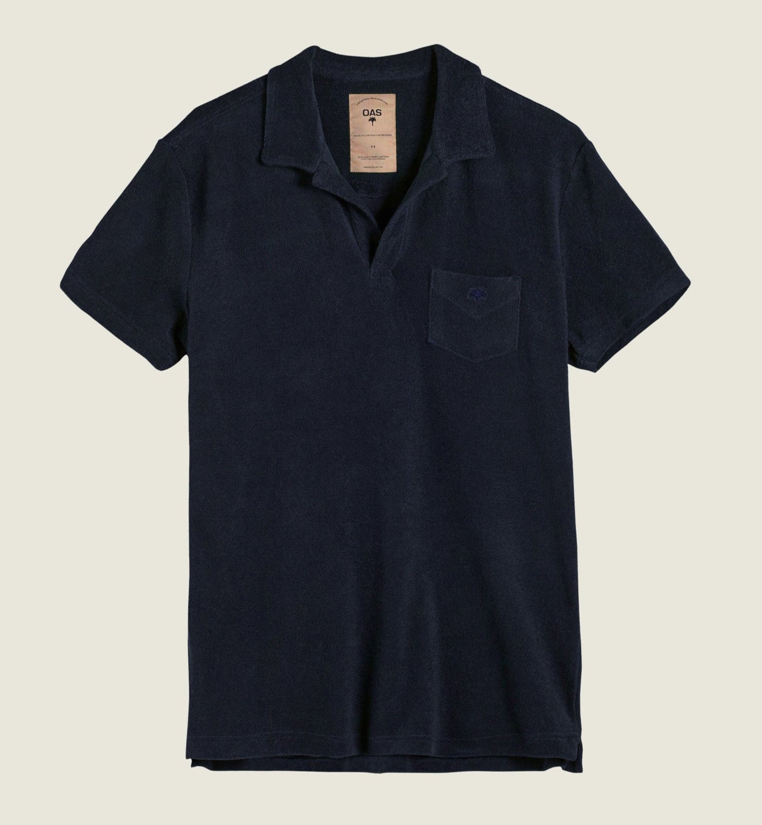 Polo spugna manica corta navy OAS